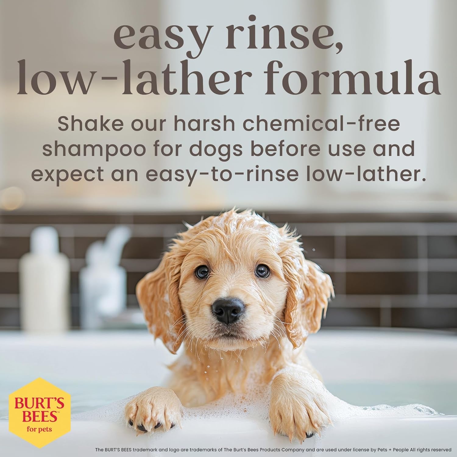 Puppies Natural Tearless 2 in 1 Shampoo and Conditioner | Made with Buttermilk and Linseed Oil | Best Tearless Puppy Shampoo for Gentle Skin and Coat | Made in USA, 16 Oz